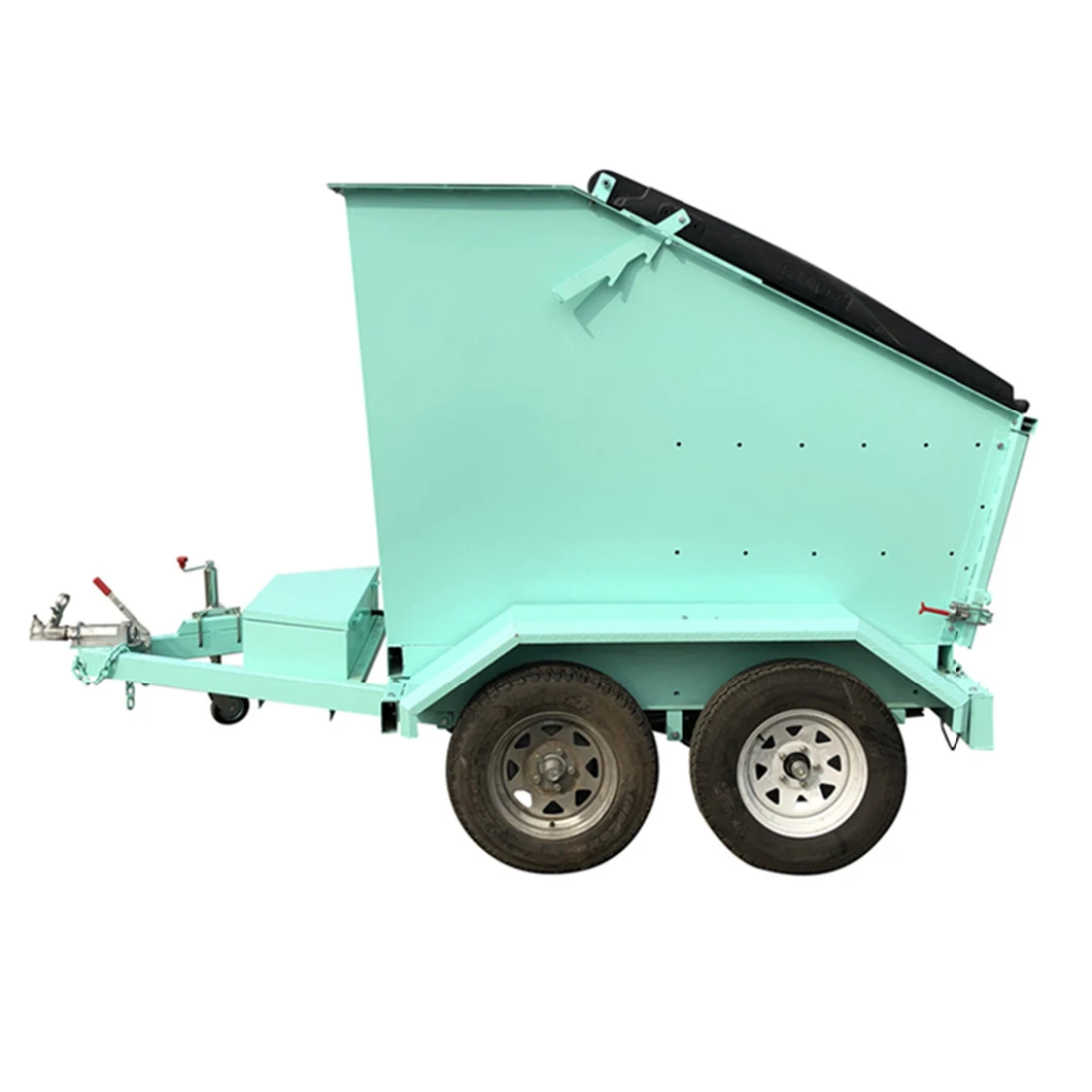 Customized Tandem Axle Skip Bin Tipper Trailer