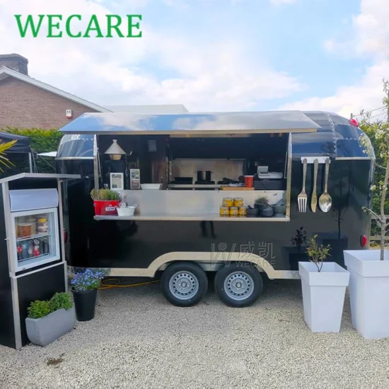 Wecare Snack Food Trailer Moving Remorque de voiture-restaurant Street Food Cart Foodtruck avec CEE