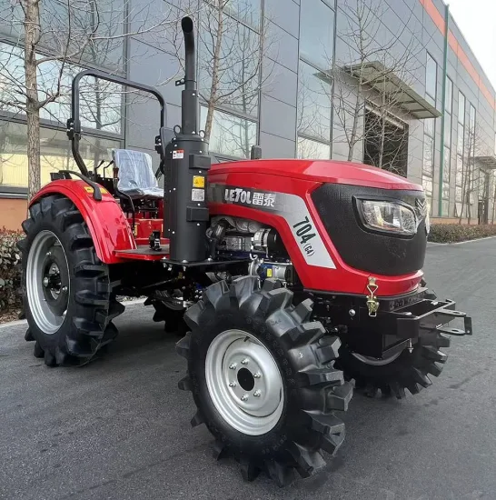 4WD 70HP Tracteur de jardin CE Tracteur de verger Petit tracteur de ferme à quatre roues Tracteur de marche Mini tracteur pour machines agricoles