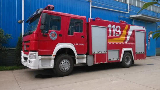 8t Sinotruk HOWO Jy80 Camion de lutte contre les incendies de sauvetage d'urgence avec le treuil électrique US Champion N16800xf d'origine