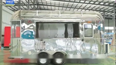 Oriental Shimao a utilisé un camion de restauration rapide de rue Mobile Airstream électrique pour les ventes vendant un mini camion de collations de hot-dog de crème glacée